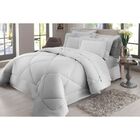 Jogo De Cama King Cetim 300 Fios | Naturalle - Basic Cinza